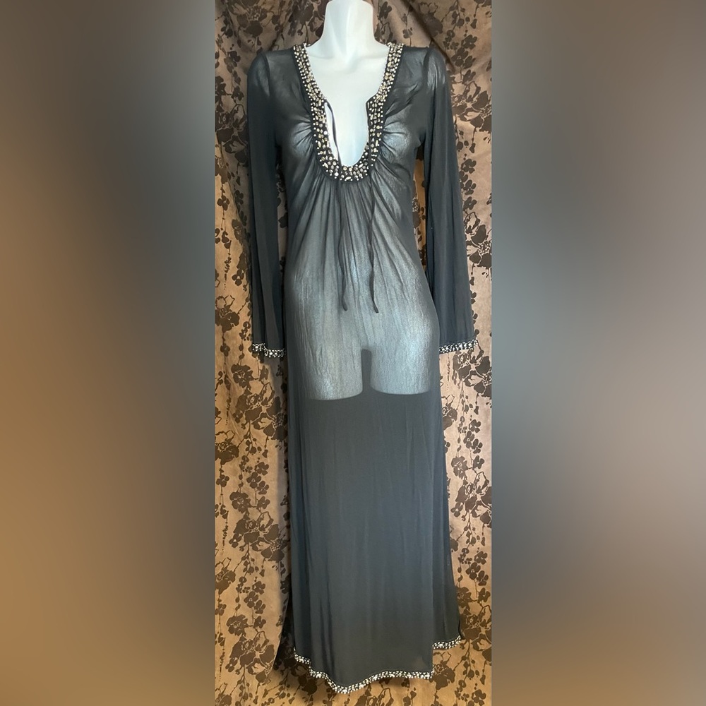 INC International Concepts Sheer Beach Cover Up Tunic Dress